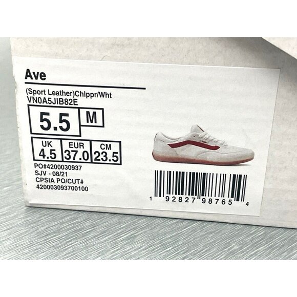 VANS AVE SKATE SPORT LEATHER  WHITE SHOES MEN'S SIZE 5.5 - Picture 4 of 16